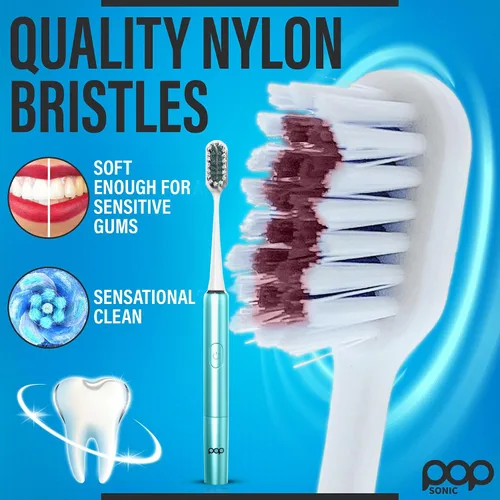 Miniatura 6 de Pop Sonic Cepillo de dientes eléctrico – Cepillo de dientes eléctrico para adultos – Artículos esenciales de baño y artículos esenciales de viaje