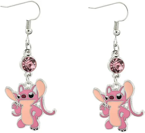 Aretes de puntada para niñas, Ohana Means Family Stitch para Scrump, regalo de cumpleaños para hija o nieta