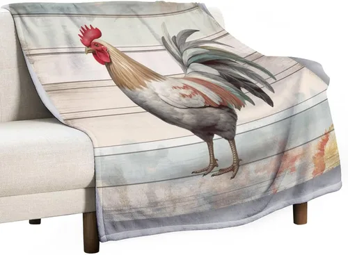 Miniatura 29 de Manta de gallos orgánica de forro polar de pollo de 30 x 40 pulgadas, manta de franela para sofá, cama para adultos, niños, adolescentes, regalo