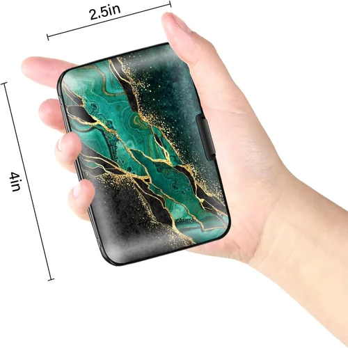 Miniatura 7 de Soporte para tarjetas de crédito, delgado mini bloqueo RFID, protector de tarjetas de crédito, funda de aluminio para tarjetas de visita, cartera
