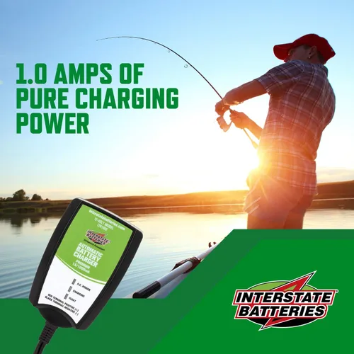 Miniatura 6 de Interstate Batteries Powersports - Cargador de batería de 1.0 amperios - Plomo ácido sellado o AGM - Motocicletas, ATV, Marina, motos de nieve
