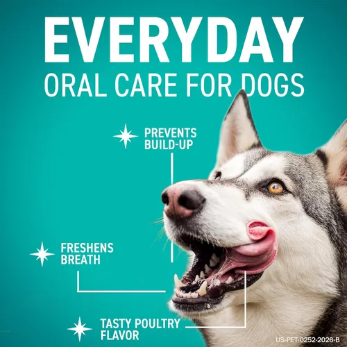 Miniatura 3 de OraVet Masticables dentales para perros, masticables para cuidado y higiene oral (perros medianos, 25-50 libras) Bolsa púrpura, 30