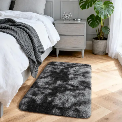 Miniatura 129 de Merelax Alfombra Moderna Suave y Esponjosa Shaggy para Dormitorio Sala de Estar Decoración de Sillas Pequeñas Alfombras Tapetes para Pies Piso, Verde