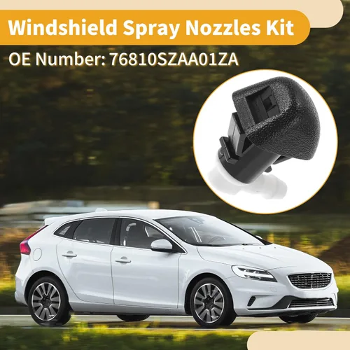 Miniatura 3 de Kit de boquilla para limpiaparabrisas para Honda Pilot 2009-2014 No.76810SZAA01ZA con juntas, manguera de fluido conector de manguera