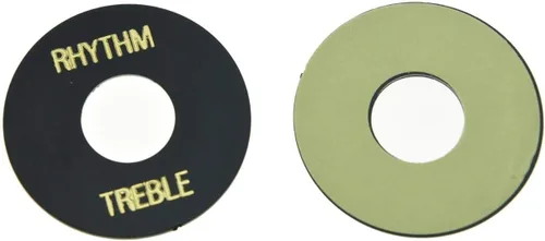Miniatura 2 de KAISH 2 unids negro con letra dorada LP interruptor de palanca de guitarra placa de ritmo agudos anillo para Les Paul