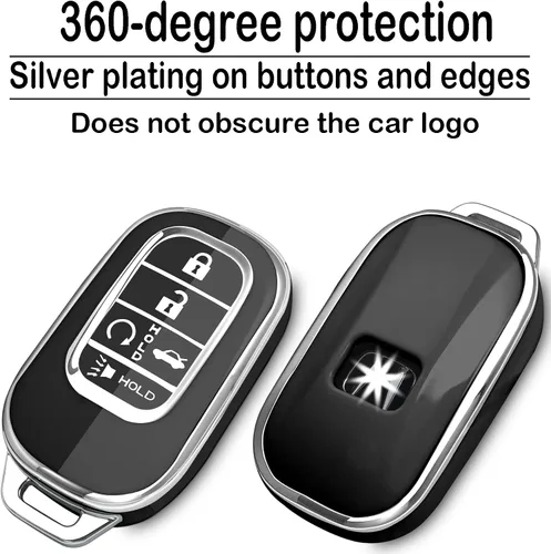 Miniatura 3 de Kirsnda para Honda funda para llavero, estuche con llavero, protección de TPU suave para llave/piel, 5 botones para 2022 2023 Accord Civic HR-V CR-V
