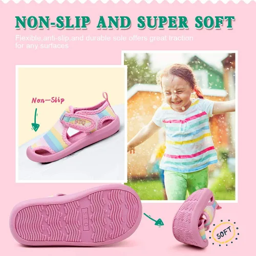 Miniatura 5 de STQ - Zapatos acuáticos para niños y niñas, de secado rápido, sin cordones, sandalias para la playa, para nadar, para la alberca, para bebés y niños