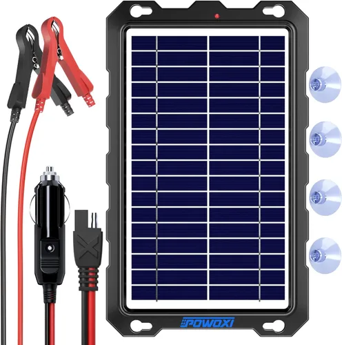 Miniatura 12 de POWOXI - Cargador de batería solar mejorado de 20 W y mantenedor, controlador de carga PWM de 3 etapas inteligente externo, kit de carga por goteo