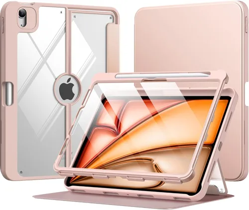 Miniatura 9 de MoKo Funda para iPad Air de 11 pulgadas 7ª/6ª generación M3/M2 2025/2024, iPad Air 5ª/4ª generación de 10.9 pulgadas 2022/2020 con soporte