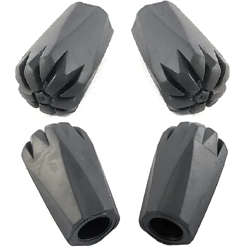 Miniatura 9 de Paquete de 4 puntas de repuesto de goma extra duraderas (pies de repuesto/patas/férulas/tapas) para bastones de trekking - Se adapta a todos
