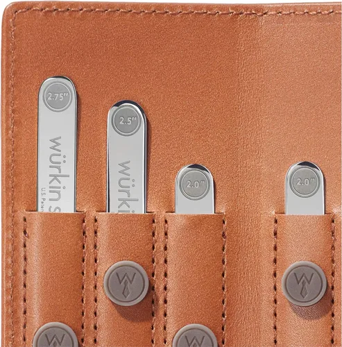 Miniatura 4 de Assorted Power Stays Magnet Collar Stay Travel Set by Würkin Stiffs Leather Wallet Case Gift for Men Seen on Shark Tank