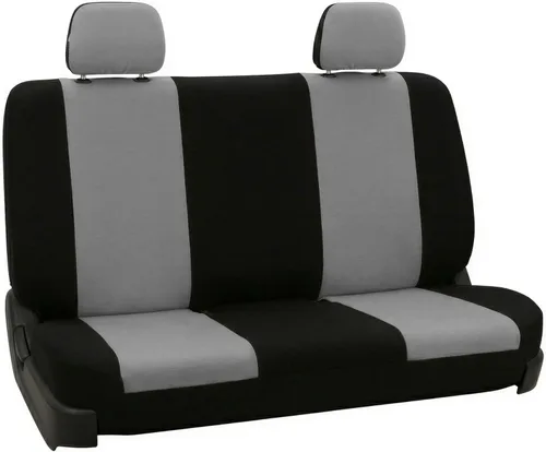 Miniatura 13 de FH Group Funda para asiento trasero de banco sólido para automóviles Asientos universales de tela para SUV, sedán, camioneta Accesorios Negro