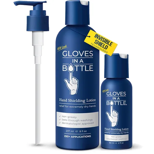 Miniatura 12 de Gloves In A Bottle Paquete de 6 lociones protectoras, ideal para la piel seca con picazón, sin grasa y sin fragancia. (2oz-2.0 fl oz)