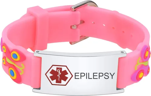 Miniatura 7 de Pulsera de Identificación Médica Personalizada para Niños - Pulsera de Identificación de Silicona Linda para Autismo Alergia Convulsiones
