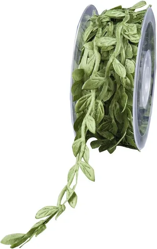 Miniatura 2 de DECORA Cinta de hojas verdes artificiales para decoraciones de coronas y flores (carrete de 20 yardas)
