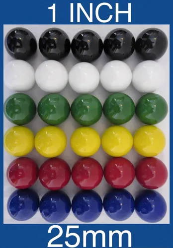 Miniatura 2 de Big Game ~30 canicas de vidrio sólido de repuesto grandes de 1 pulgada (0.984 in) para cuadros chinos, agravación, Wahoo, canicas sucias, juego