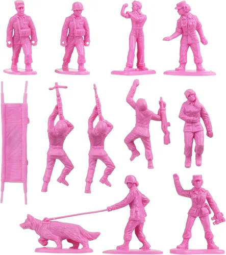 Miniatura 4 de BMC - Figuras de plástico para mujer, 36 piezas, color rosa, fabricadas en Estados Unidos