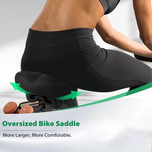 Miniatura 5 de Asiento de bicicleta cómodo de gran tamaño, amortiguador de golpes y transpirable, resistente al agua, reemplazo de sillín de bicicleta