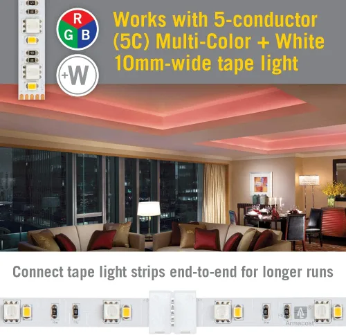 Miniatura 3 de Armacost Lighting Conector de empalme de cinta a cinta RGB+W - Paquete de 5