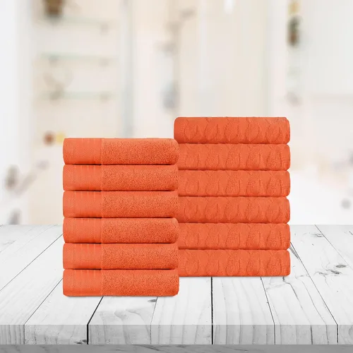 Miniatura 96 de Superior Juego de 6 toallas de 100% algodón egipcio de 500 GSM, 6 piezas, 2 caras, 2 manos, 2 toallas, ideal para baño, cocina o playa, de secado
