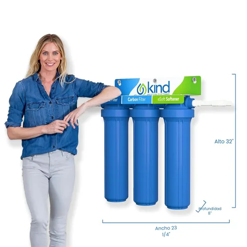 Miniatura 7 de Kind Water Filtro de Agua para Toda la Casa - Suavizante Sin Sal, Etapa de Sedimentos, Bloque de Carbón de Cáscara de Coco de Alto Rendimiento