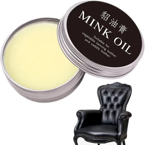 Miniatura 5 de Crema para el cuidado del cuero - Acondicionador de cuero natural Bálsamo de recoloración de cuero con aceite de visón Crema acondicionadora