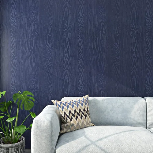 Miniatura 7 de Livelynine Papel tapiz de madera azul de 15.8 x 394 pulgadas para gabinetes de cocina, papel de contacto de madera azul marino, papel adhesivo