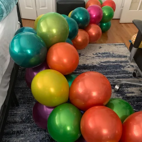 Miniatura 7 de Globos cromados verdes, 50 unidades de 10 pulgadas, globos metálicos de doble capa de color verde claro brillantes y gruesos, globos de látex
