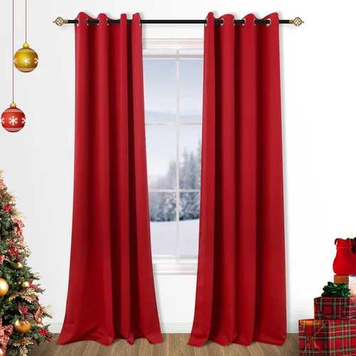 Miniatura 52 de Mrs.Naturall Cortinas Azul Real para Dormitorio, Cortinas Opacas Cortas Medianas Azul Cobalto para Cocina Decoración de Habitación de Adolescentes