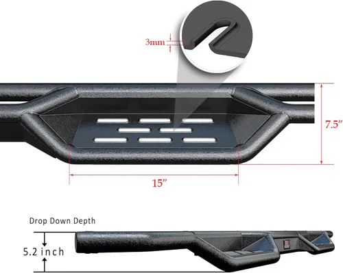 Miniatura 5 de HD Ridez Estribos de estilo desplegable compatibles con Jeep Wrangler JL 2018-2026 de 4 puertas (incluye 21-26 4xe)