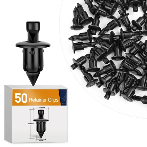 Miniatura 20 de GOOACC Clips de remache de nailon para guardabarros y protector de parachoques para GM, Ford y Chrysler 0.276 in, clips para carrocería