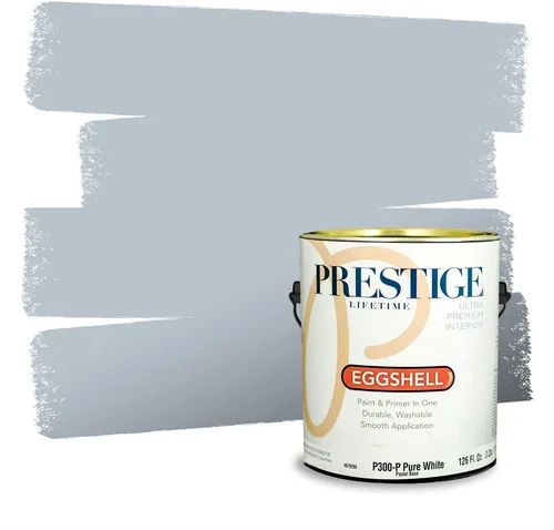 Miniatura 1317 de Pintura Exterior + imprimación PRESTIGE, todo-en-uno, 1 galón, acabado mate, color comparable al Valspar* Royal Gray* VS151-Gris real