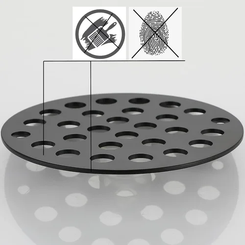 Miniatura 5 de Colador de ducha atornillado de 4 pulgadas Cubierta de drenaje de repuesto de filtro de piso (negro)