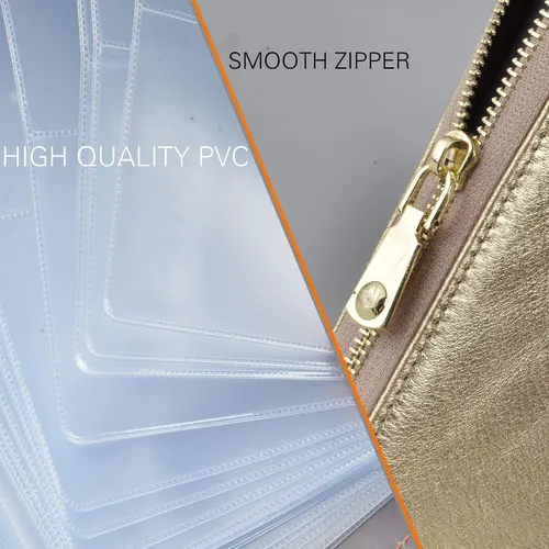Miniatura 7 de Easyoulife - Monedero de cuero con cremallera, billetera portatarjetas para mujer, bloqueo RFID