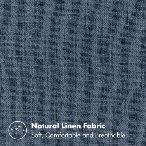 Miniatura 6 de MIULEE Fundas de almohada decorativas de lino de 12 x 20 pulgadas, almohadas neutras bohemias de cenizas azules para cama, paquete de 1 funda