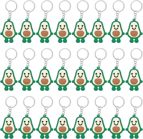 CiciBear Paquete de 24 llaveros de aguacate para decoración de fiesta para invitados, fiesta temática de frutas, baby shower, fiesta escolar,