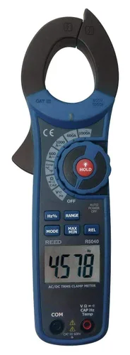 REED Instruments R5040 True RMS AC/DC Clamp Meter con temperatura y detector de voltaje sin contacto, 1000A