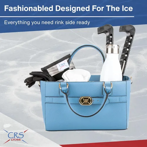 Miniatura 25 de CRS Cross Rink Side Tote. Ice Skating Accessory Bag-Figure Skating, Roller, Inline Skaters, Dance, Cheer.Organizes Guards Water Bottle Phone