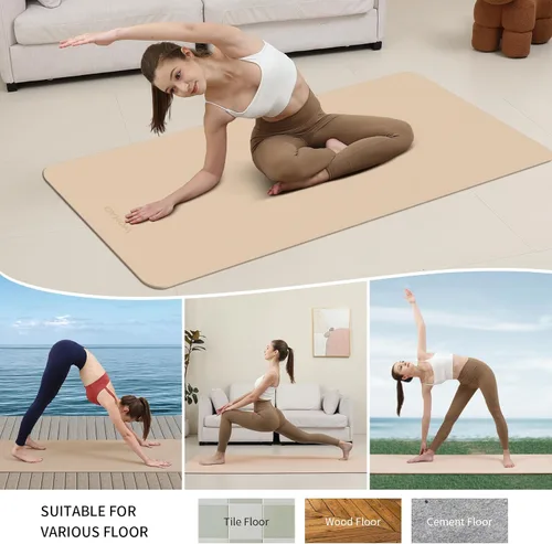 Miniatura 6 de Extra Wide & Thick 8mm Yoga Mat, 72"x31.5" Large Non Slip Exercise Mat, Premium POE Material for Superior Cushioning & Stability, with Strap for