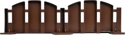 Miniatura 2 de EasyFlex Borde de Paisaje sin Excavación con Espigas de Anclaje, 11.4 cm de Alto, Valla Decorativa de Aspecto de Madera Adirondack, Kit de 4.57 m