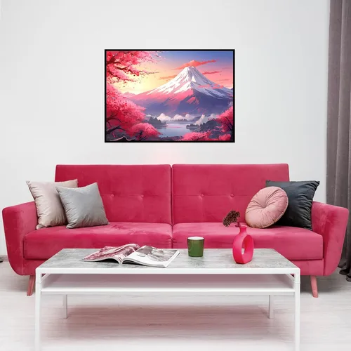 Miniatura 7 de Rompecabezas de 1000 piezas para adultos Iceberg Sakura Rompecabezas de 1000 piezas de flor de cerezo para adultos 1000 piezas Monte Fuji pintura al