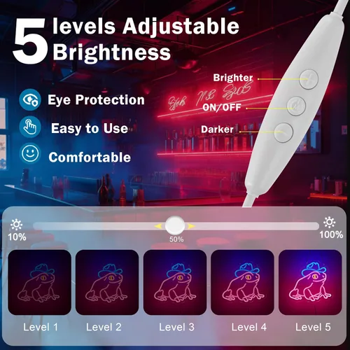 Miniatura 3 de Señal de neón de sombrero de vaquero, luz LED, decoración de pared, regulable, alimentada por USB, letreros de neón de vaquero (verde + rosa)