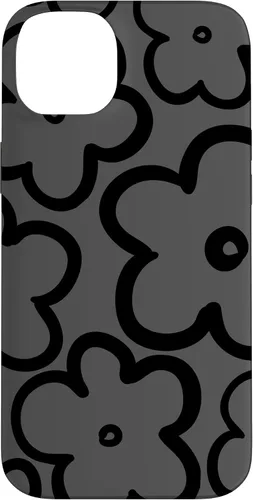 Miniatura 15 de Cute Flower Pattern Wildflower Charcoal Grey Black Floral Case for iPhone 17