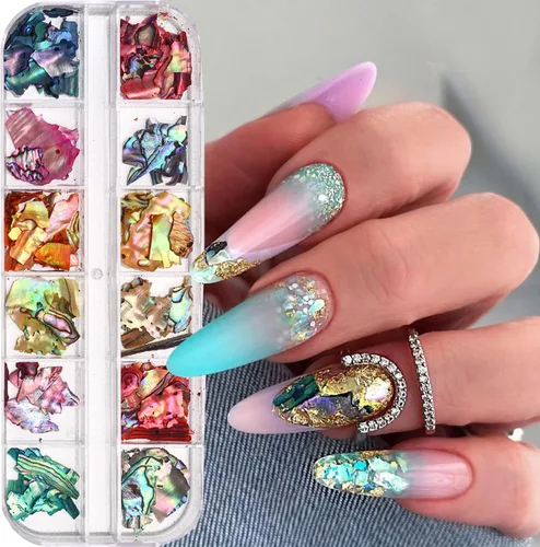 Miniatura 12 de Lentejuelas de uñas con purpurina de otoño, hojas de arce, copos de purpurina holográfica, hojas de arce holográficas, purpurina para uñas, diseño