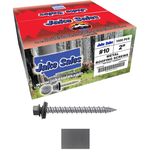 Miniatura 50 de Brite - Tornillos para techos de metal blanco (10 x 2 unidades), cabezal de arandela hexagonal, arranque automático/roscado, arandela EPDM, 3 x 250