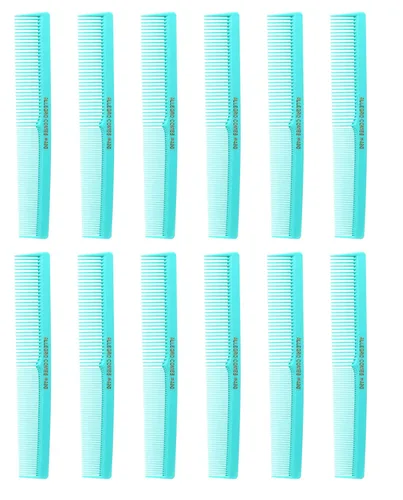 Allegro Combs #420 Juego de peine de corte de pelo de peluquero – 12 peines profesionales de bolsillo con dientes anchos y finos para estilistas –