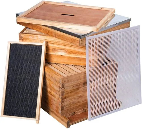Miniatura 7 de Beehive - Kit de iniciación de 8 marcos para colmenas de abejas y suministros, colmena de abejas para principiantes, colmena de abejas incluye 1