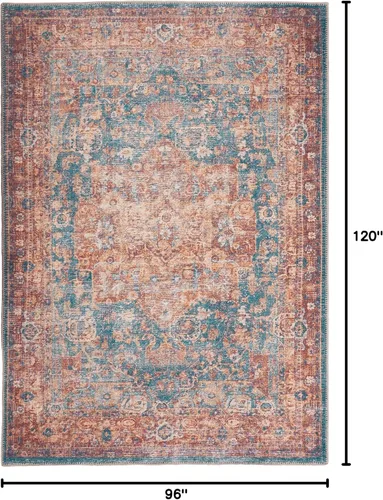 Miniatura 222 de GLN Rugs Traditional Collection - Alfombra de felpilla lavable a máquina, tradicional lavable, antideslizante, alfombra de felpilla de pelo corto