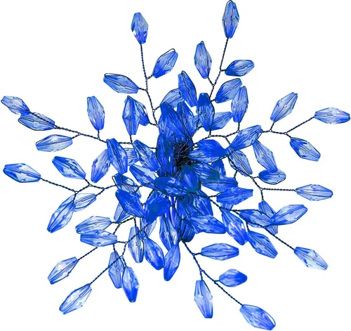 ITOS365 Juego de 12 servilleteros para decoración de mesa de comedor, fiestas, uso diario, servilleteros de metal, hojas azules (paquete de 12)