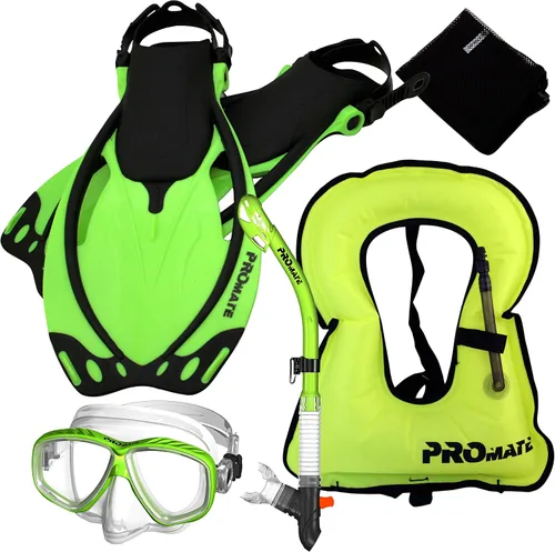 Miniatura 11 de Promate Chaleco de buceo Máscara de purga Aletas de snorkel seco Juego de bolsa de malla